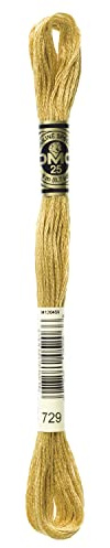 DMC Lichteffekte mit Stickerei Floss 8,7 m 12-Pack gold (Medium-Old-Gold)