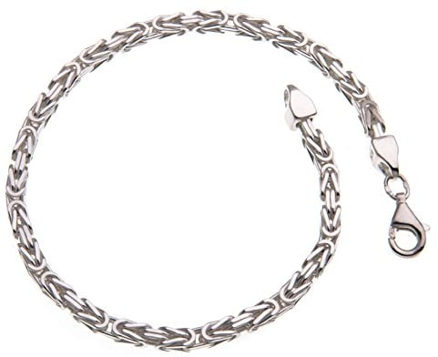 Königskettearmband 3mm Breite, vierkant - 925 Silber, Länge 18cm