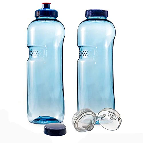 2 x 0,75L Trinkflasche Wasserflasche ausTritan (BPA frei) mit Push Pull und Sportdeckel (Flip Top)