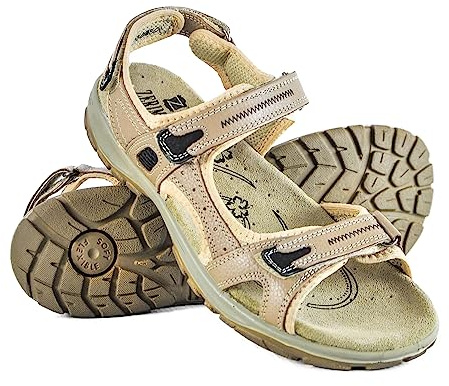 Zerimar Sandalen Damen Sommer - Damen Sportsandalen mit Hochwertigen und Bequemen Wandersandalen - Handgefertigte Outdoor Damen Sandalen - Verstellbare Riemen und Klettverschluss für Perfekten Sitz.