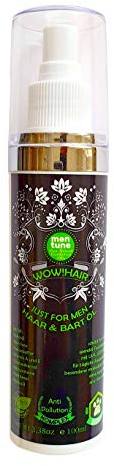 MenTune WOWHAIR Mann for men Bart & Haar-Wachstums-Öl Parfum gegen Haarausfall Sonnenschutz Kokosnussöl Kakaobutter Aloe Vera Aphrodisiac 100 ml Naturprodukt Naturkosmetik Schutz vor Austrocknung