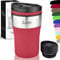 Milu Thermobecher mit Gravur - 210ml - Geschenkidee personalisiertes Geschenk mit Namen Weihnachten Männer Frauen Mama Papa Freundin (210ml, Rot)