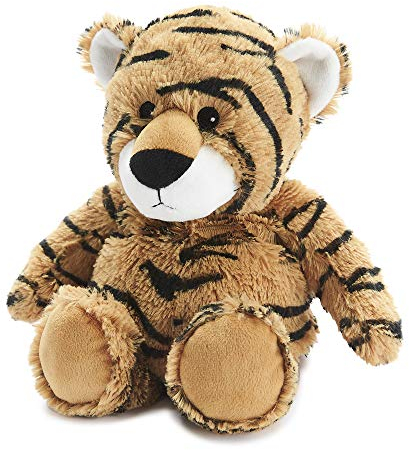 Warmies Plüsch Tiger Mikrowellen-Erwärmbarer Gewichteter Teddy mit französischem Lavendelduft, heißer oder kalter Weizensack für kühle Entspannung und warme Linderung