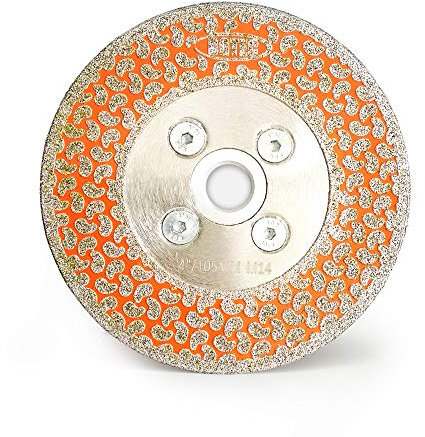 BGTEC 105 mm 2 in 1 Diamantklinge zum Schneiden und Schleifen von Granitmarmor Einseitig beschichteter M14-Flansch aus Kunststein