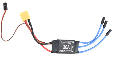30A ESC sin Escobillas, Controlador Electrónico de Velocidad para RC, Accesorios para Drones, Helicópteros y Coches RC, Compatible con XT60, para Pilotos Profesionales y Aficionados
