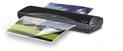 Hama Laminiergerät heiß und kalt mit Laminierfolien A3 (Laminator zum Kaltlaminieren und Heißlaminieren, schnelles Aufheizen, zuhause, Homeoffice, Büro, Schule, Anti-Blockier-Taste, 80 bis 125 mic)
