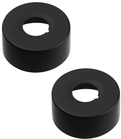 Cozylkx 2er-Pack Edelstahl Wasserhahn Dekor Rohrabdeckungen Wandflansch Rohrlochabdeckungen Rosette, Schwarz,66x25x35mm