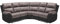Vente-unique-Relaxsofa Ecksofa - Microfaser & Kunstleder - Grau & Schwarz - TOLZANO