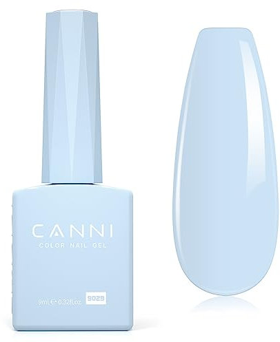 CANNI UV Nagellack 9ml hellblau Gel Nail Polish für Gelnägel DIY Nail Art Maniküre und Nagelkunst DIY zu Hause