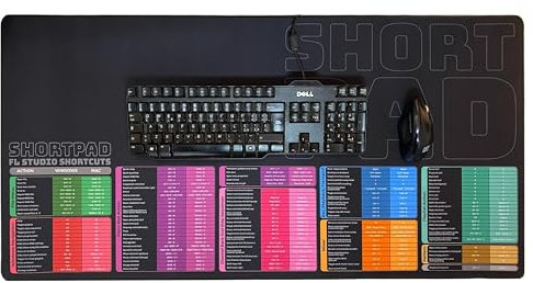 SHORTPAD Tappetino shortcuts per Fl Studio Windows/Mac 100x50cm