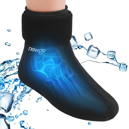 NEWGO Chaussettes rafraîchissantes à la cheville pour les blessures - Gel de thérapie chaude et froide réutilisable pour les blessures au pied, les gonflements de la cheville, les entorses, après une