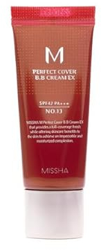 MISSHA - Perfect Cover BB Cream 20 ml | Farbton #13 Hellbeige | perfekte Abdeckung | SPF 42 PA+++ | Sonnenschutz, mehrfarbig, 10 g