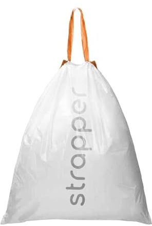 Strapper 100 Müllbeutel Orange – Geeignet für Simplehuman Code H Mülleimer – 30–35 Liter