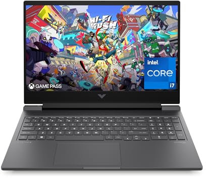 HP Victus 16-r1000sf Ordinateur Portable Gaming 16 FHD IPS 144 Hz, PC Portable Gamer (Intel Core i7-14650HX, RAM 16 Go, SSD 512 Go, Nvidia GeForce RTX 4070 8Go, Windows 11), Laptop Gris, AZERTY