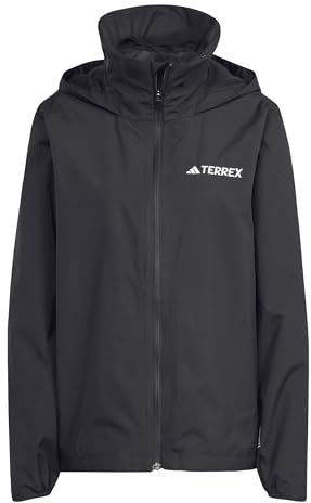 adidas Women's Terrex Multi Essentials 2 Layer Rain Jacket, black, L