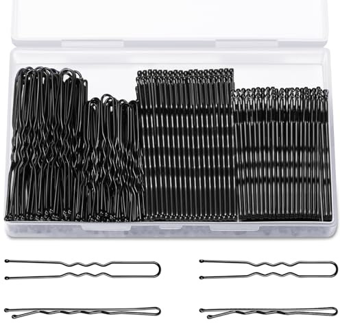 TsMADDTs Bobby Hair Pins Kit, U Shaped Bobby Pins Black for Women, Ballet