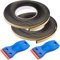 NJCXOLA 2 Pezzi Nastro sigillante autoadesivo - universale - 10 mm x 3 mm x 2 m - nastro termico isolante per finestre e porte - schiuma di gomma cellulare