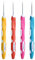 Nurila 4 Stück Häkelnadel Set, Häkelnadeln 2,5mm 3mm 3,5mm 4mm, Ergonomische Häkelnadel mit Bunte Silikongriff, Crochet Hook für Anfänger und Häkelliebhaber, Geeignet für Schals, Pullover, Handschuhe