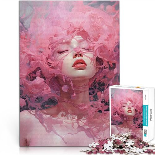 Quizspiel Rosa Rauschen Teenager-Puzzles 1000 Teile 26x38cm Wanddekoration Einzigartige Geburtstags ab 14 Jahren