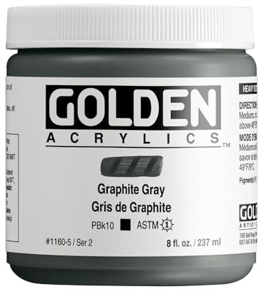Golden : Heavy Body Acrylic Paint : 236ml : Graphite Grey