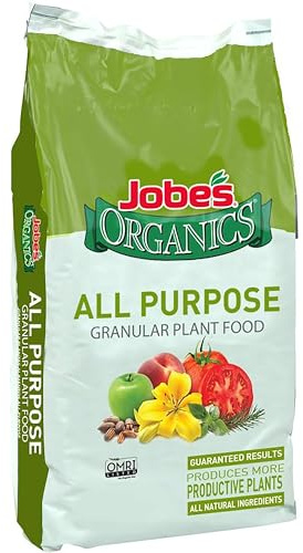 Jobe’s Organics Granular All Purpose Fertilizer, Easy Plant Care Fertilizer for Vegetables, Flowers, Shrubs, Trees, and Plants, 16 lbs Bag