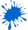 Samunshi® Farbkleckse Aufkleber Klecks Sticker 28 x 30cm azurblau