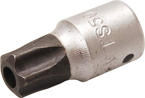 BGS 2355-TS50 | Bit-Einsatz | TS-Profil (für Torx Plus) mit Bohrung TS50 | Antrieb Innenvierkant 6,3 mm (1/4) | Chrom-Vanadium-Stahl | verchromt, matt