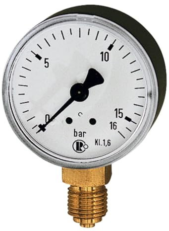 RIEGLER 101785-6300 Standardmano, Stahlblechgeh., G 1/4 unten, -1200/0,0 mbar, Ø 63, 1Stk