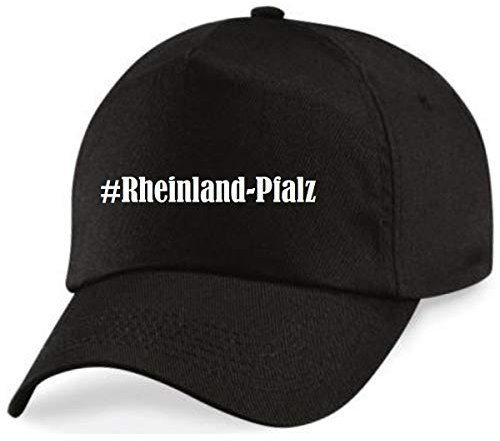 Reifen-Markt Base Cap Hashtag #Rheinland-Pfalz Größe Uni Farbe Schwarz Druck Weiss