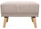 Miliboo Pouf Repose-Pieds scandinave en Tissu Beige et Bois Clair Ulla