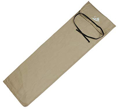 Aventik Cotton Cloth Fishing Rod Sleeve Cover Pole Sock Glove Protector Bag Pouch with 5 Compartments (Khaki, 69cm/28inch)