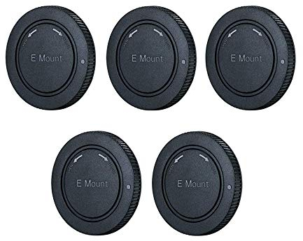 JJC Gehäusedeckel für Sony E Mount Kameras [Siehe Beschreibung für mehr Kompatibilitäts Kameras] - 5 Stück pro Paket