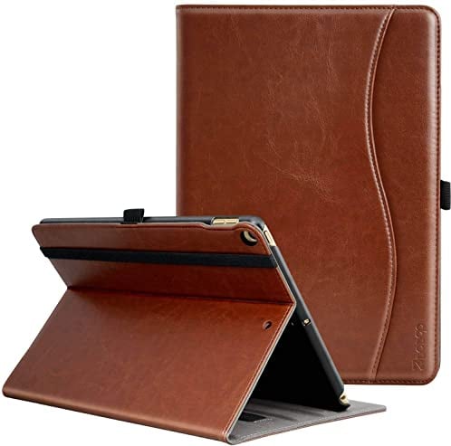 ZtotopCases Hülle für iPad 9.7 Zoll 2018/2017(6./5.Generation)/iPad Air 2/Air 1, Premium Kunstleder Leichte Schutzhülle Case Cover für iPad 5/6/Air 2/Air 1,mit Auto Schlaf/Wach Funktion, Braun