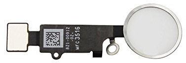Mobofix Home Button Main Key Replacement for iPhone 7, 7 Plus All Model with Flex Cable Assembly (Silver)