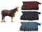 netproshop wasserdichte Regendecke High Neck 600D mit Nylon Innenfutter Gr. 125-155, Groesse:125, Farbe:Bordeaux
