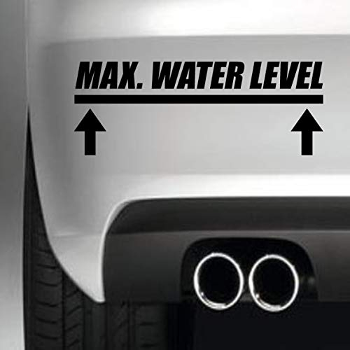 South Coast Stickers Max Water Level Sticker Funny Bumper Sticker CAR Van 4X4 Window PAINTWORK Decal Euro Laptop Drive