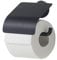 Tiger Urban Toilettenpapierhalter mit Deckel, schwenkbar, Farbe: Schwarz, mit austauschbaren Dekor-Ringen zur individuellen Gestaltung