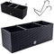 rg-vertrieb Blumenkasten Blumentopf Balkonkasten Geländerkasten Geländertopf 51cm Polyrattan Rattan-Optik Bewässerung mit Halterungen Aufhängung (Umbra)