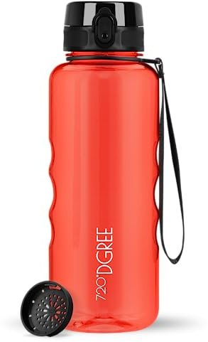 720°DGREE Water Bottle 1.5l “uberBottle“ crystalClear +Sieve - BPA-Free, Leakproof, Reusable Drinking Bottle - XL Sports Bottle for all Day Hydration, Gym, Fitness, Office, University, Hiking, Travel