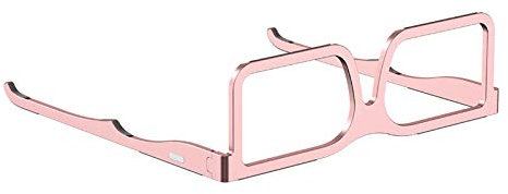 Glasses Shape Laptop Notebook Stand Holder, Collapsible Aluminum Alloy Laptop Stand for All 16-inch Laptop or Tablet Computer,Rose gold
