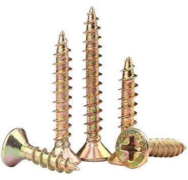 Fiberboard Nails, Color zinc Hardened Cross Flat Head Tapping Screws, Cross countersunk Pointed Fiber Nails, Drywall Nails, National Standard M4M5-M4*40 * 50 only