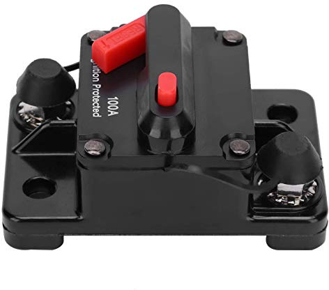 Leistungsschalter Automatischer Sicherungshalter DC12‑42V Wasserdicht Mit Kupferkontakten Für Überstrom Und Überspannungsschutz (100A)
