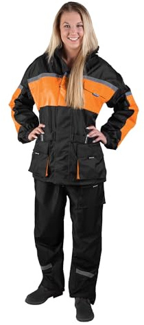 Fulmer Women's 452 Legacy Rainsuit - Black/Orange, Medium
