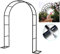 Honent 2.4 X 2.2 M di Ferro Battuto Arco per Matrimonio Quadrato, in Ferro Battuto, Montaggio per Porta in Metallo, per Matrimonio, Sfondo per Eventi, Decorazione da Giardino,Nero,W3.5M*H2.2M