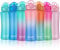 OLDLEY 450ml/15oz Kids Water Bottle with Straw Childrens Boys Girls Toddler Reusable Drink Bottles with Times Markings for School Home Camping Outdoor Sports BPA Free Leakproof Durable