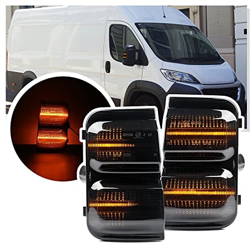 NSLUMO LED Fahrtrichtungsanzeiger SpiegelBlinker kompatibel mit Fi.at Ducato Blinker Van Bus 250 Peugeot Boxer Citroen Jumper Relais 2006-2024 Repeater Beleuchtung seitenmarkierungsleuchten