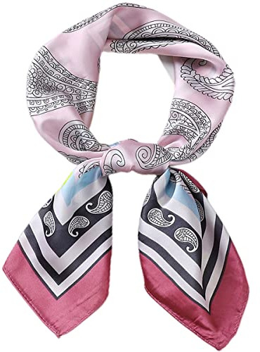 FAIRYGATE Damenschal Faux Seidenschal Seidentuch Leicht Bandana Halstuch Kopftuch Elegante Tuch Geschenk für Frauen 26012