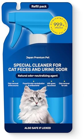 Cat Urine Odour Remover Refill | With Green Tea Extract | 240 ml | Odour Eliminator for Carpets, Walls & Furniture, Made of Tea Catechin & Wormwood Extract, Pet Safe Formula
