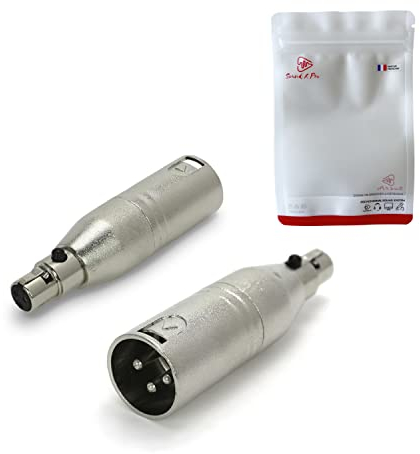 Sound X Pro - 2 x Mini XLR Female to XLR Male 3 Pin Adapters