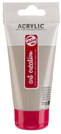 Talens Art Creation - Acrylfarbe Tube 75 ml - Warmgrau 718 - Deckend, schnell trocknend, hervorragende Lichtechtheit